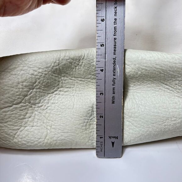 Coach #7459 Rare Ltd Ed Ivory Canvas Sage Leather Striped Strap Large Hobo Bag - Picture 15 of 15